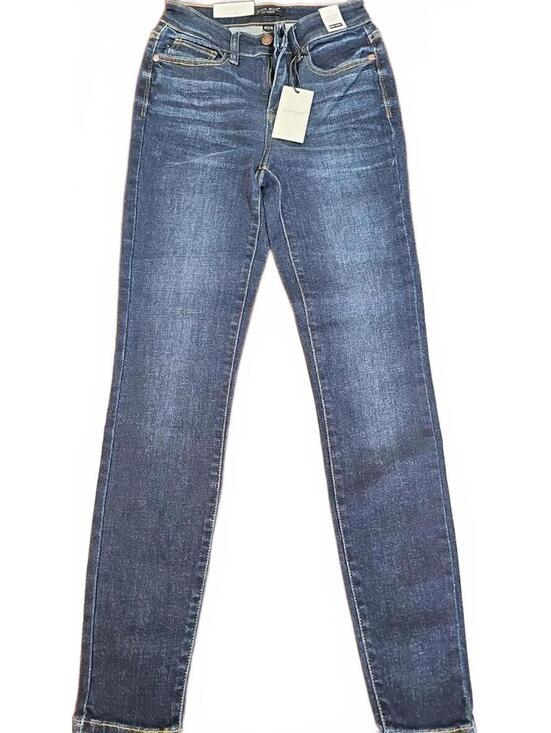 Judy Blue Denim - Judy Blue JB82253DK Dark Wash High Rise Skinny Jeans Sz 0/24 Non Distressed  NWT